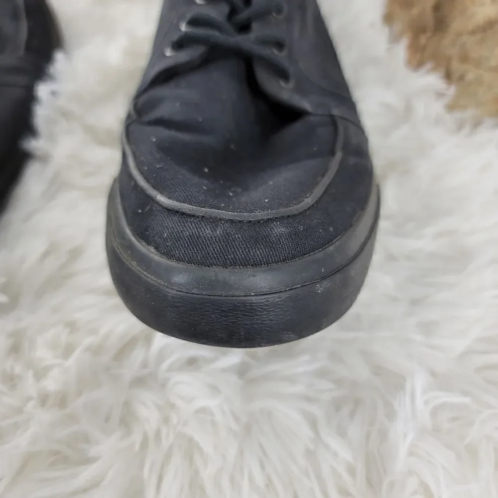 TUK canvas 90s retro shoes black